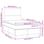 Boxspringbett mit Matratze Taupe 120x190 cm Stoff