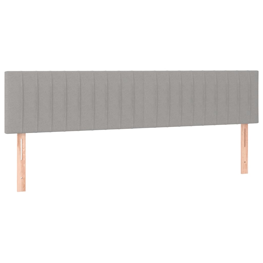 Boxspringbett mit Matratze Hellgrau 120x190 cm Stoff
