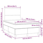 Boxspringbett mit Matratze Creme 120x190 cm Stoff