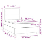 Boxspringbett mit Matratze Schwarz 120x190 cm Stoff