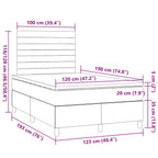 Boxspringbett mit Matratze Creme 120x190 cm Stoff