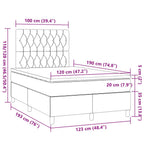 Boxspringbett mit Matratze Hellgrau 120x190 cm Stoff