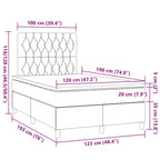 Boxspringbett mit Matratze Creme 120x190 cm Stoff