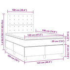 Boxspringbett mit Matratze Blau 120x190 cm Stoff