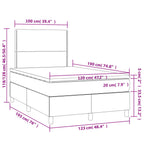 Boxspringbett mit Matratze Schwarz 120x190 cm Samt