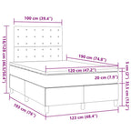 Boxspringbett mit Matratze Schwarz 120x190 cm Samt