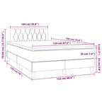 Boxspringbett mit Matratze & LED Taupe 120x190 cm Stoff