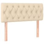 Boxspringbett mit Matratze & LED Creme 120x190 cm Stoff