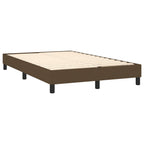 Boxspringbett mit Matratze & LED Dunkelbraun 120x190 cm Stoff