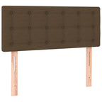 Boxspringbett mit Matratze & LED Dunkelbraun 120x190 cm Stoff