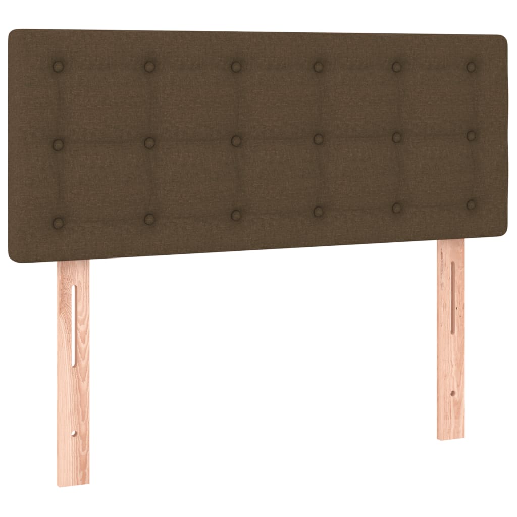 Boxspringbett mit Matratze & LED Dunkelbraun 120x190 cm Stoff