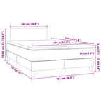 Boxspringbett mit Matratze & LED Blau 120x190 cm Stoff