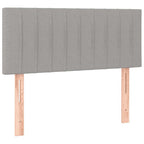 Boxspringbett mit Matratze & LED Hellgrau 120x190 cm Stoff