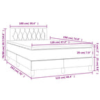 Boxspringbett mit Matratze & LED Schwarz 120x190 cm Stoff