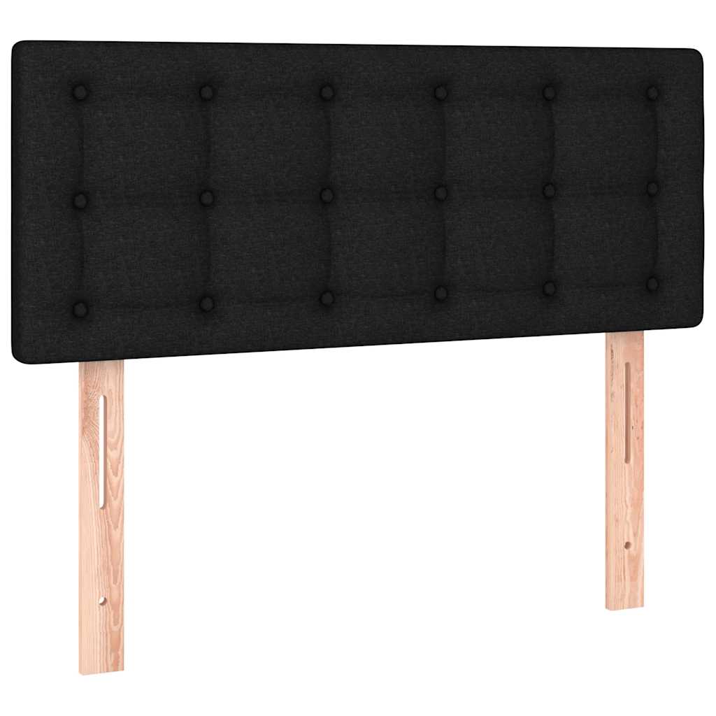 Boxspringbett mit Matratze & LED Schwarz 120x190 cm Stoff