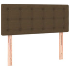 Boxspringbett mit Matratze & LED Dunkelbraun 120x190 cm Stoff