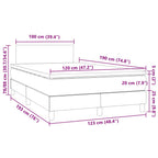 Boxspringbett mit Matratze & LED Grau 120x190 cm Kunstleder