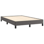 Boxspringbett mit Matratze & LED Grau 120x190 cm Kunstleder