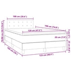 Boxspringbett mit Matratze & LED Cappuccino-Braun 120x190 cm