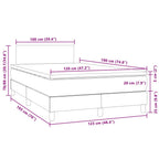 Boxspringbett mit Matratze & LED Dunkelgrau 120x190 cm Samt