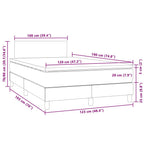 Boxspringbett mit Matratze & LED Schwarz 120x190 cm Samt