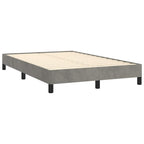 Boxspringbett mit Matratze & LED Hellgrau 120x190 cm Samt