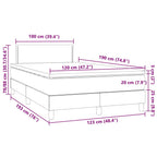 Boxspringbett mit Matratze & LED Dunkelgrün 120x190 cm Samt