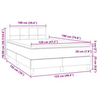 Boxspringbett mit Matratze & LED Hellgrau 120x190 cm Samt