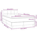 Boxspringbett mit Matratze & LED Schwarz 120x190 cm Samt