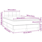 Boxspringbett mit Matratze & LED Dunkelgrün 120x190 cm Samt