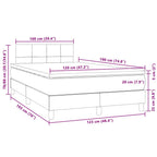 Boxspringbett mit Matratze & LED Rosa 120x190 cm Samt