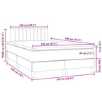 Boxspringbett mit Matratze & LED Schwarz 120x190 cm Samt