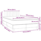 Boxspringbett mit Matratze & LED Dunkelgrün 120x190 cm Samt