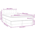 Boxspringbett mit Matratze & LED Schwarz 120x190 cm Samt