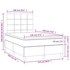 Boxspringbett mit Matratze & LED Taupe 120x190 cm Stoff