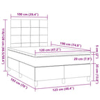Boxspringbett mit Matratze & LED Blau 120x190 cm Stoff