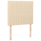Boxspringbett mit Matratze & LED Creme 120x190 cm Stoff