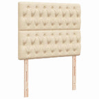 Boxspringbett mit Matratze & LED Creme 120x190 cm Stoff