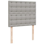 Boxspringbett mit Matratze & LED Hellgrau 120x190 cm Stoff