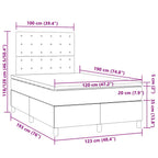 Boxspringbett mit Matratze & LED Dunkelgrau 120x190 cm Stoff
