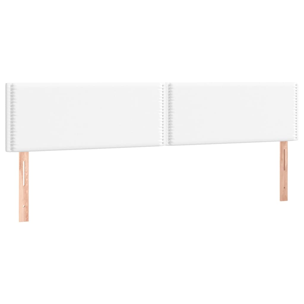 Boxspringbett mit Matratze & LED Weiß 120x190 cm Kunstleder
