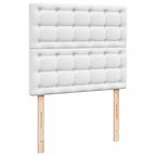 Boxspringbett mit Matratze & LED Weiß 120x190 cm Kunstleder