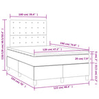 Boxspringbett mit Matratze & LED Cappuccino-Braun 120x190 cm