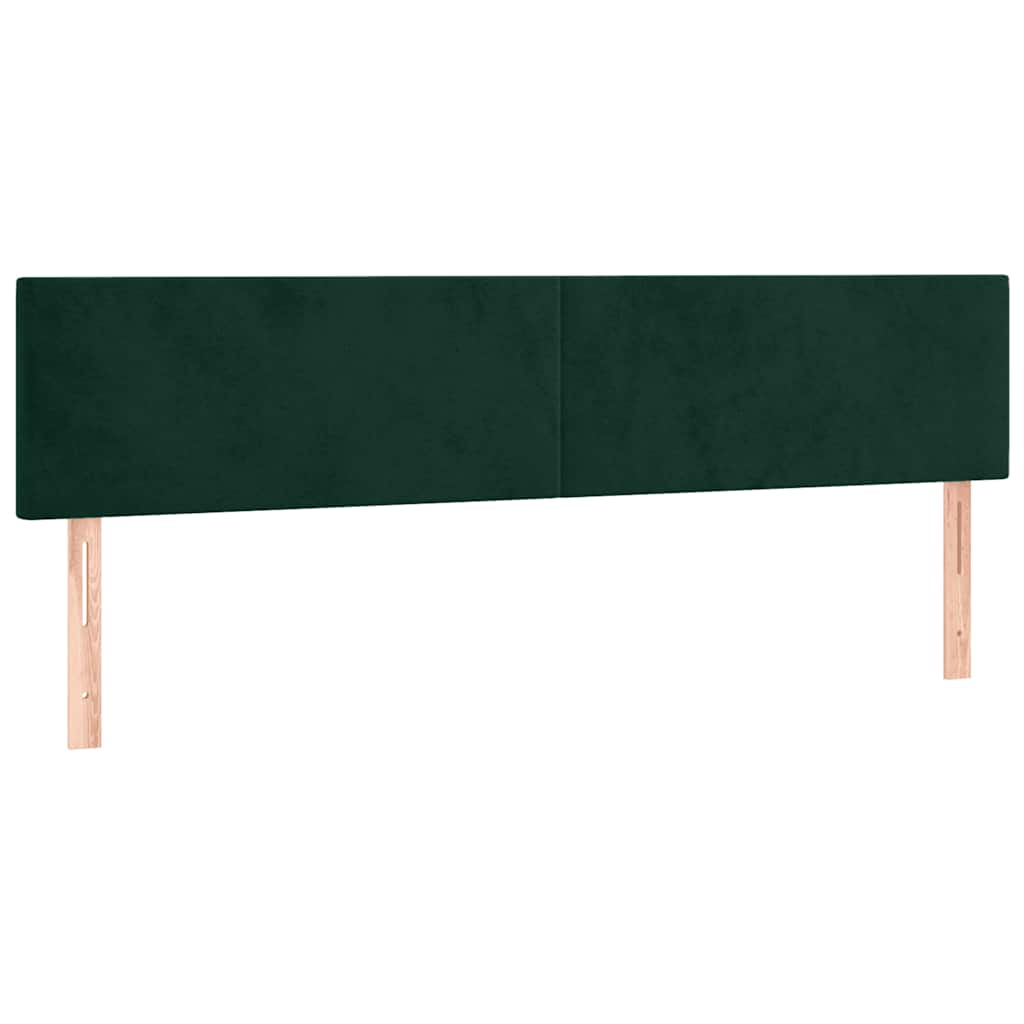 Boxspringbett mit Matratze & LED Dunkelgrün 120x190 cm Samt