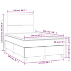 Boxspringbett mit Matratze & LED Dunkelgrün 120x190 cm Samt