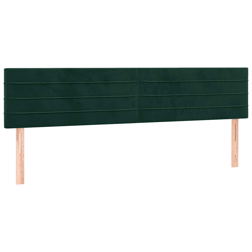 Boxspringbett mit Matratze & LED Dunkelgrün 120x190 cm Samt