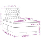 Boxspringbett mit Matratze & LED Dunkelgrün 120x190 cm Samt
