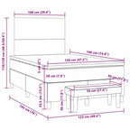 Boxspringbett mit Matratze Dunkelgrau 120x190 cm Stoff
