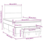 Boxspringbett mit Matratze Creme 120x190 cm Stoff