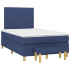 Boxspringbett mit Matratze Blau 120x190 cm Stoff